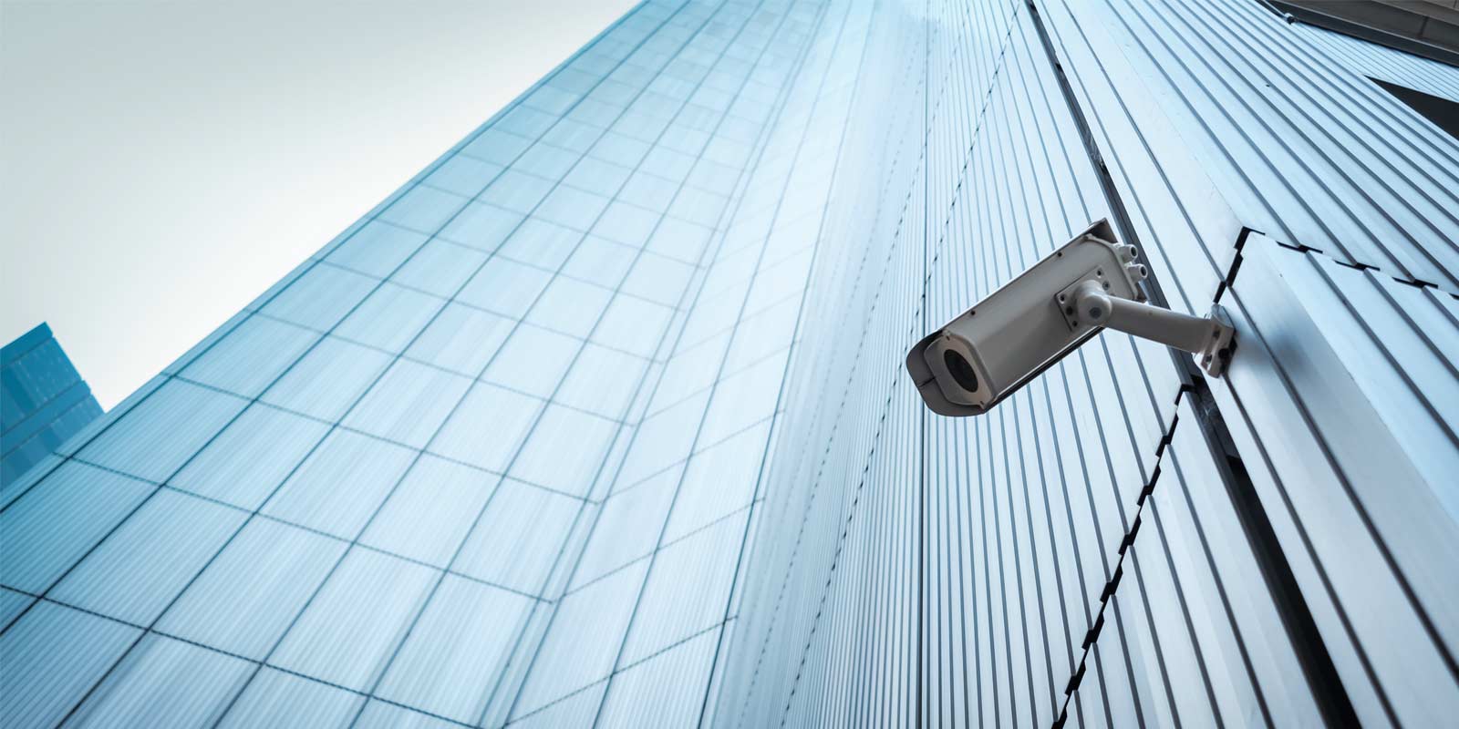 an office building with a camera in case of crime