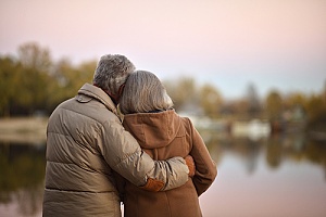 older couple covered with term life insurance