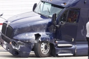 commercial truck tire damaged