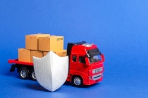 truck insurance protection shield concept