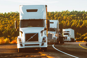 business trucks on highway