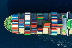 big cargo ship in the ocean