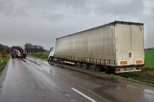 truck damaged due to heavy rain