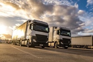 two trucks on highway