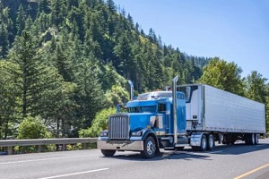 big reefer truck on road