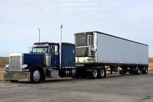 big truck with reefer attached