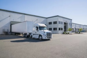 truck parked in storage house