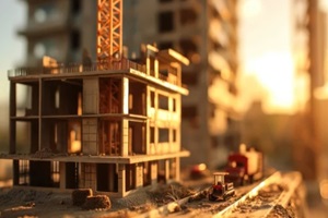 behind the construction site and real estate market ideas for buildings and apartments