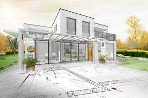 modern home construction project