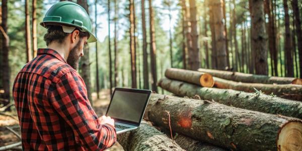 logging in the woods