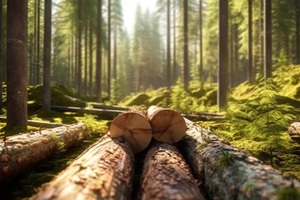 forest pine and spruce trees